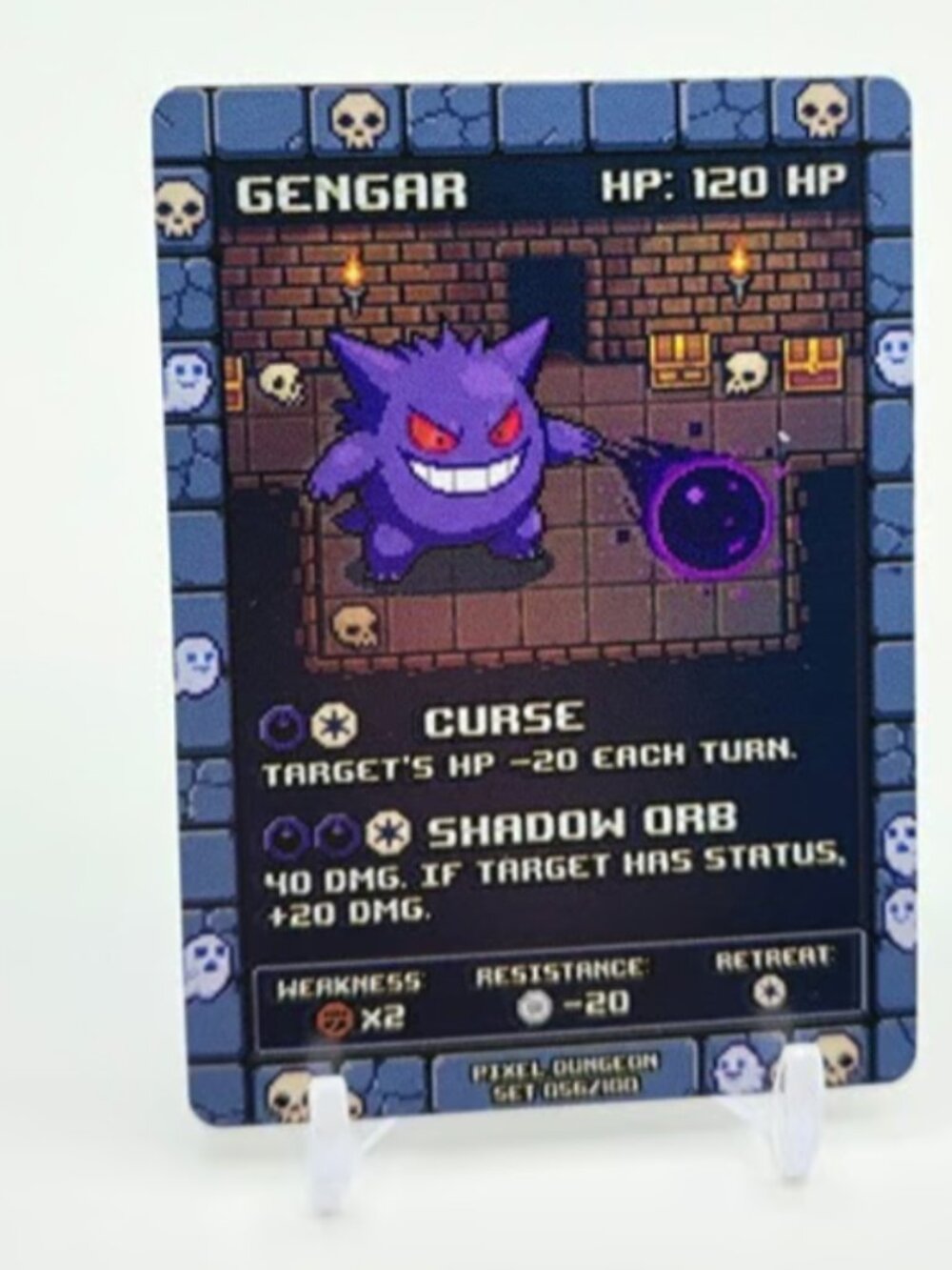 GENGAR Fan-Art READ DISCRIPTION: HOLO GENGAR Card GENGAR Pokemon Card p1